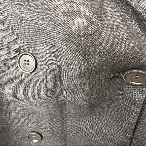 Banana Republic 🎁 NWT Double-Breasted Linen Blazer Size XXL Black Relaxed - Picture 7 of 14